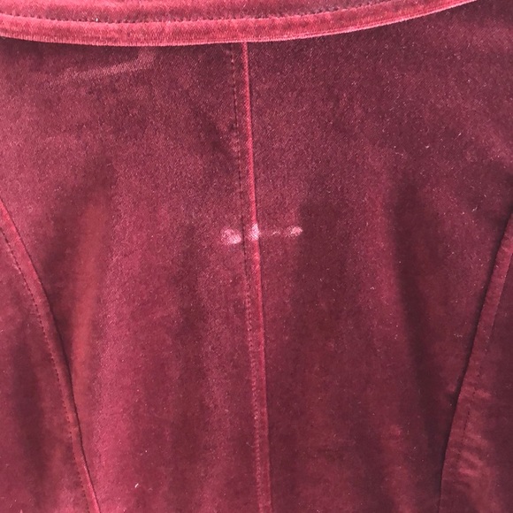 SAKS FIFTH AVENUE vintage 5/48 red velvet coat gorgeous glamorous size 4 - Picture 12 of 17